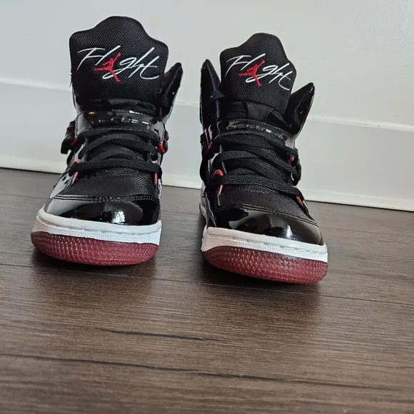 🔥 Air Jordan Flight Shoes 45 High 'BRED'- SIZE 7Y