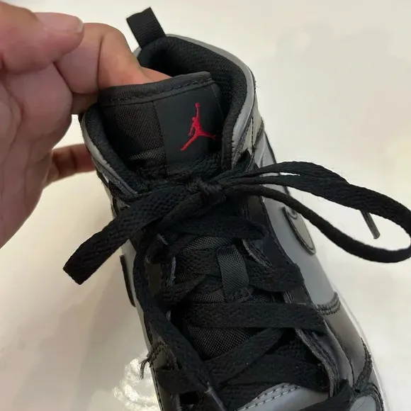 . Nike Air Jordan 1 mid black grey shoes