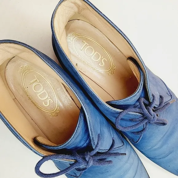🌸 Tod's | Blue Suede Boots, size 38