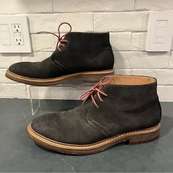 1901 Canyon chukka boots sz 12 gray suede red laces