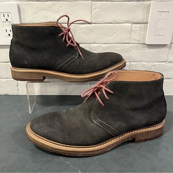 1901 Canyon chukka boots sz 12 gray suede red laces