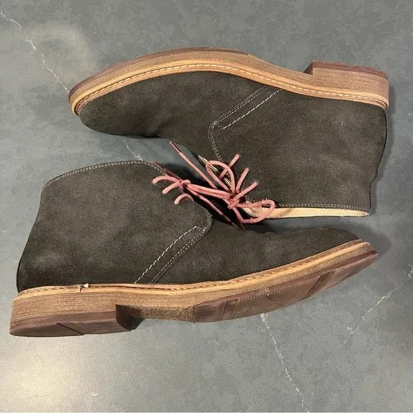1901 Canyon chukka boots sz 12 gray suede red laces