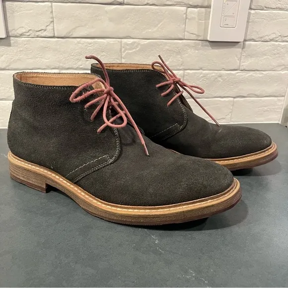 1901 Canyon chukka boots sz 12 gray suede red laces