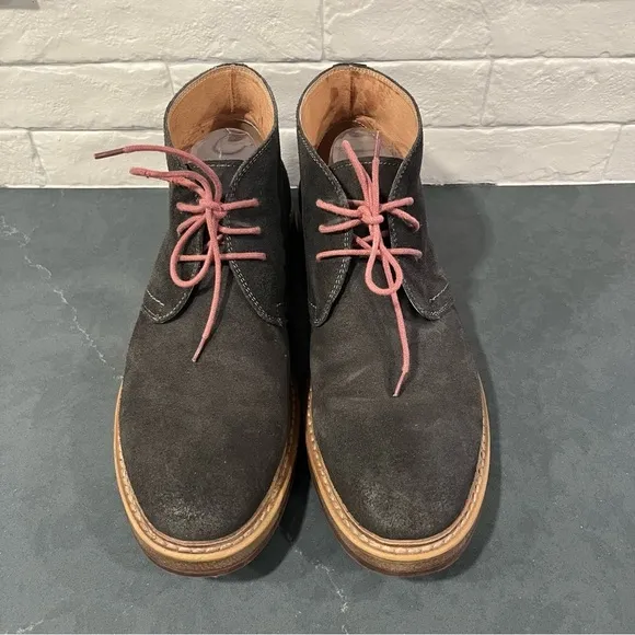 1901 Canyon chukka boots sz 12 gray suede red laces