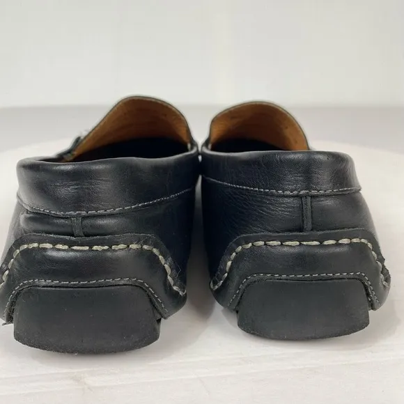 1901 Mens US 11 M  06516 Loafer Black Leather Slip-On Shoes.