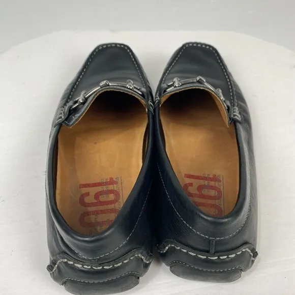 1901 Mens US 11 M  06516 Loafer Black Leather Slip-On Shoes.