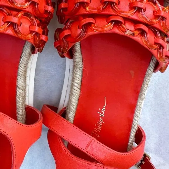 3.1 Phillip Lim Noa Platform Sandals Ring Embellished