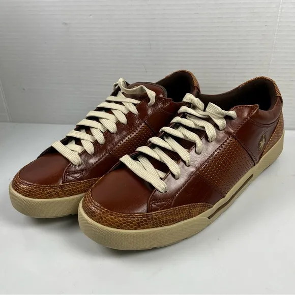 310 Motoring Shoes The Hurricane Brown Leather Snakeskin Mens Size 14