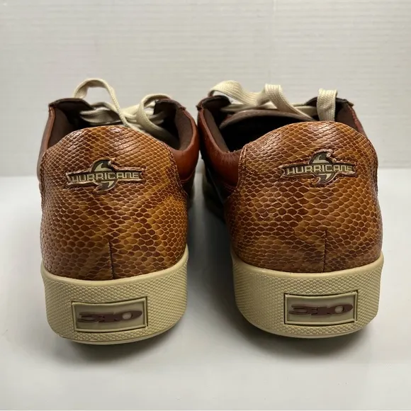 310 Motoring Shoes The Hurricane Brown Leather Snakeskin Mens Size 14