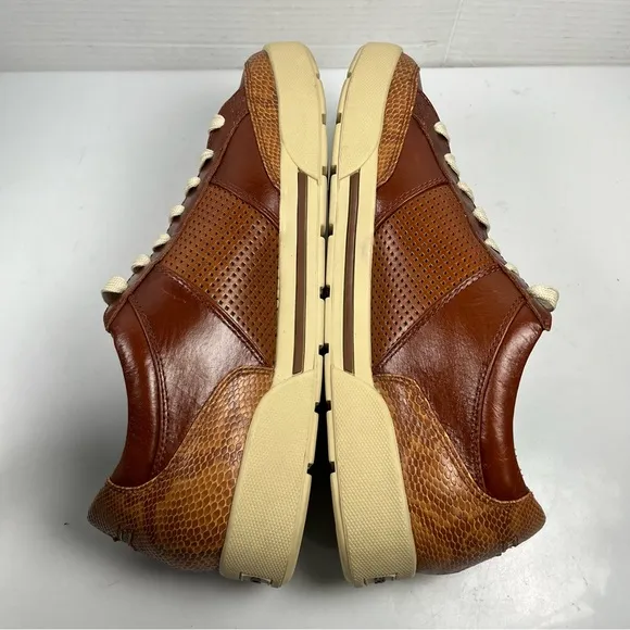 310 Motoring Shoes The Hurricane Brown Leather Snakeskin Mens Size 14