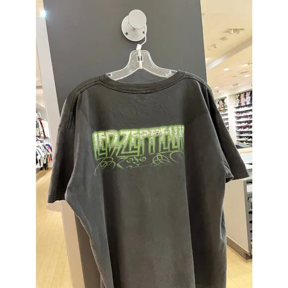 90s Led Zeppelin Vintage Stonehenge Winterland Band Tee Shirt Faded Black