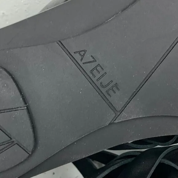 A7EIJE New York Womens Flint Woven Sandals Gladiator Open Toe Black Size 7