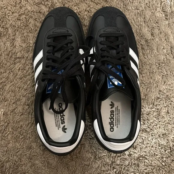 Adidas kid’s Black and White Samba, brand new never worn.