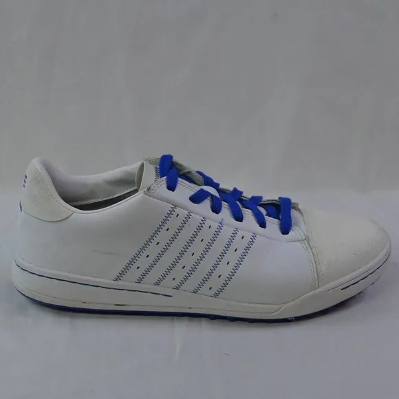 Adidas Men's Adizero White Blue Leather Golf Shoes 816456 White Size 9.5‎