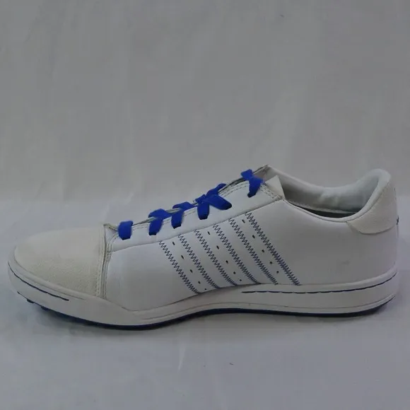 Adidas Men's Adizero White Blue Leather Golf Shoes 816456 White Size 9.5‎