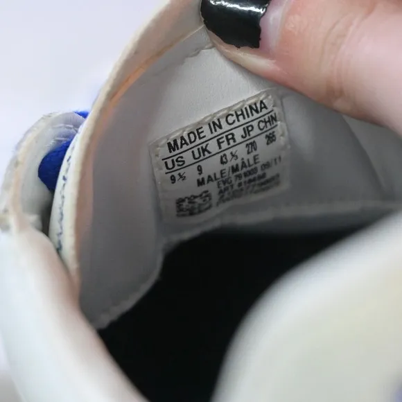 Adidas Men's Adizero White Blue Leather Golf Shoes 816456 White Size 9.5‎
