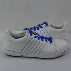 Adidas Men's Adizero White Blue Leather Golf Shoes 816456 White Size 9.5‎