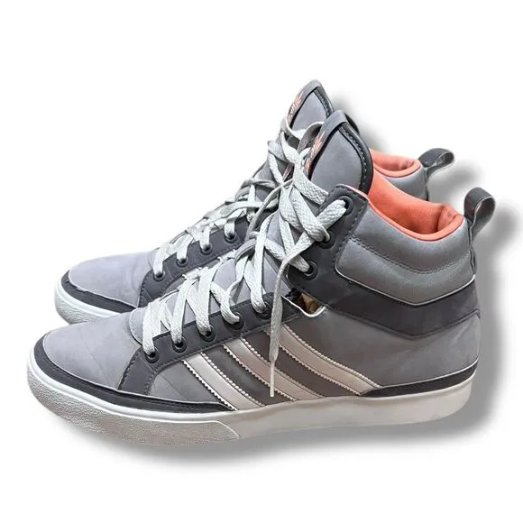 Adidas Originals High Tops Gray &amp; Orange Shoes Sneakers Men’s Size 10, G59808
