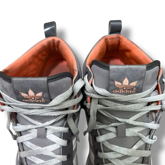 Adidas Originals High Tops Gray &amp; Orange Shoes Sneakers Men’s Size 10, G59808