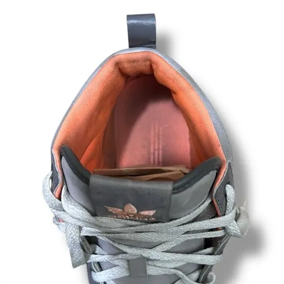 Adidas Originals High Tops Gray &amp; Orange Shoes Sneakers Men’s Size 10, G59808