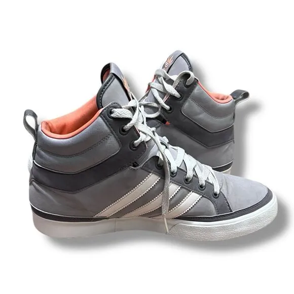 Adidas Originals High Tops Gray &amp; Orange Shoes Sneakers Men’s Size 10, G59808