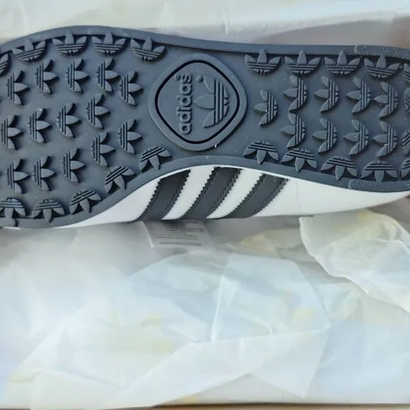 Adidas Originals Mens Samoa Leather Shoes White Black lace up 675033 Sz 8.5