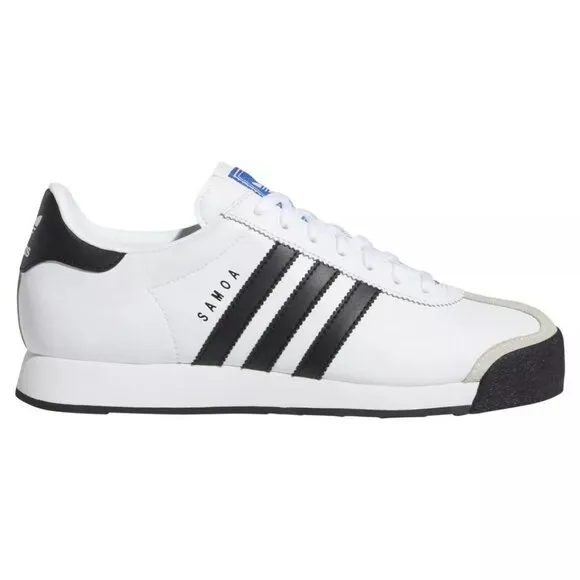 Adidas Originals Mens Samoa Leather Shoes White Black lace up 675033 Sz 8.5