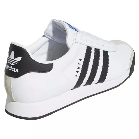 Adidas Originals Mens Samoa Leather Shoes White Black lace up 675033 Sz 8.5