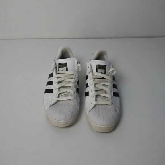 Adidas Superstar Skateboarding Vulc Adv Shoes  White Black Men's 7 EUC