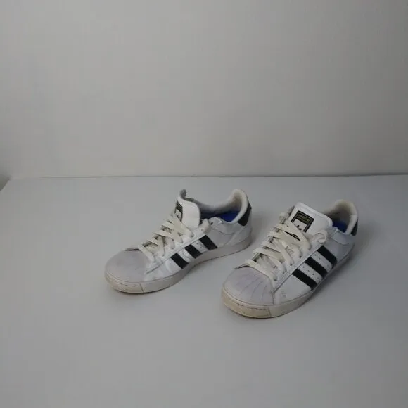 Adidas Superstar Skateboarding Vulc Adv Shoes  White Black Men's 7 EUC