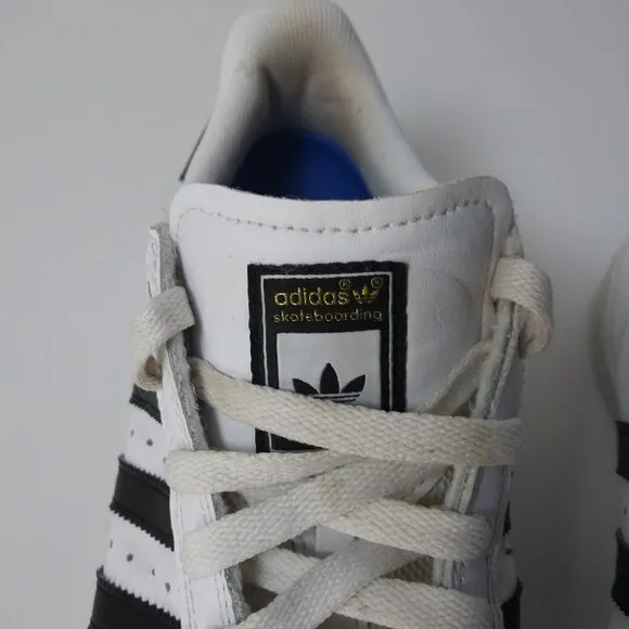 Adidas Superstar Skateboarding Vulc Adv Shoes  White Black Men's 7 EUC