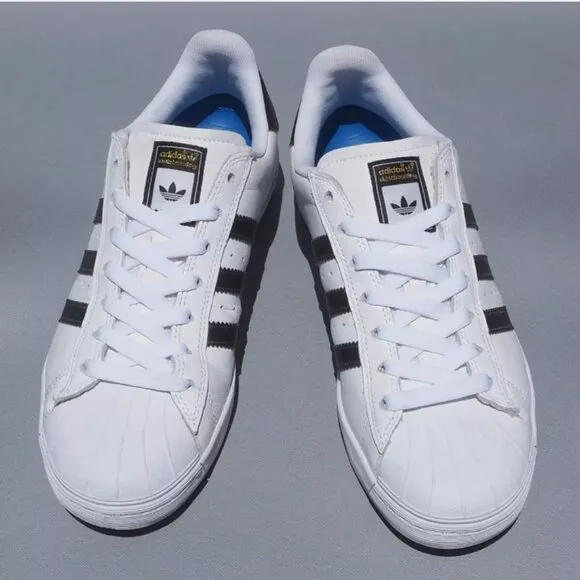 Adidas Superstar Skateboarding Vulc Adv Shoes  White Black Men's 7 EUC