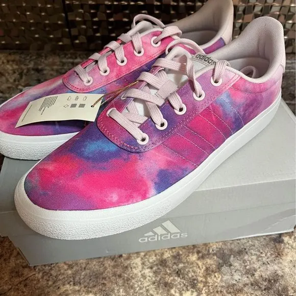 Adidas Vulcraid3r Womens Sz 11 Tie Dye Skate Shoes Skateboarding Sneakers New