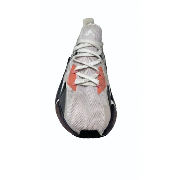 Adidas Youth 4 Glow Pink Crystal white silver metallic slip on with laces x9000L