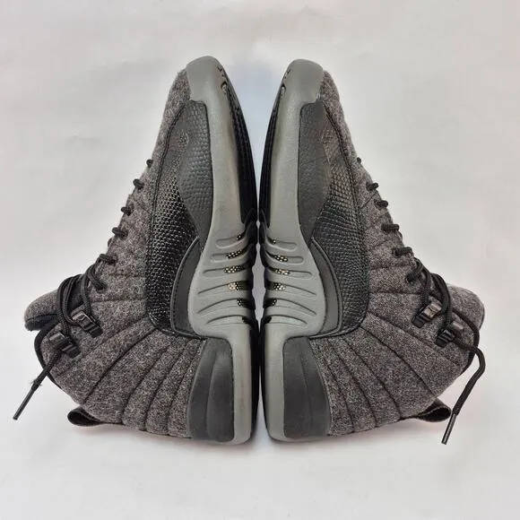 AIR JORDAN 12 Retro Wool (GS) Dark Grey Shoes Youth Size 7Y