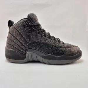 AIR JORDAN 12 Retro Wool (GS) Dark Grey Shoes Youth Size 7Y