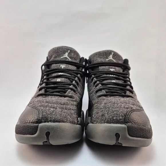 AIR JORDAN 12 Retro Wool (GS) Dark Grey Shoes Youth Size 7Y