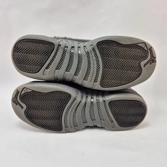 AIR JORDAN 12 Retro Wool (GS) Dark Grey Shoes Youth Size 7Y