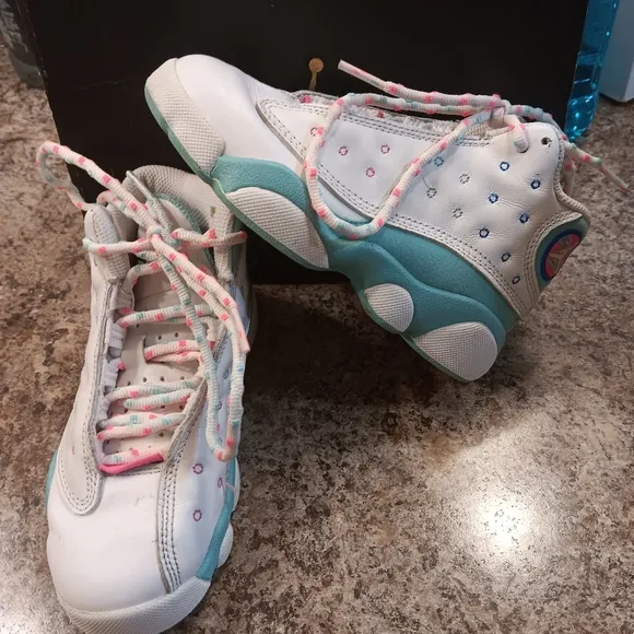 Air Jordan 13 Retro Aurora White Soar Sneakers Shoes size 11