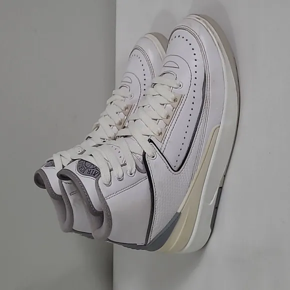 Air Jordan 2 retro white cement gray mid tops shoes