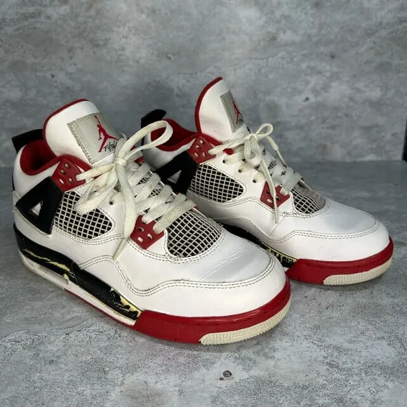 Air Jordan 4 Retro Fire Red Retro 2012 sz 7Y (PREOWNED)