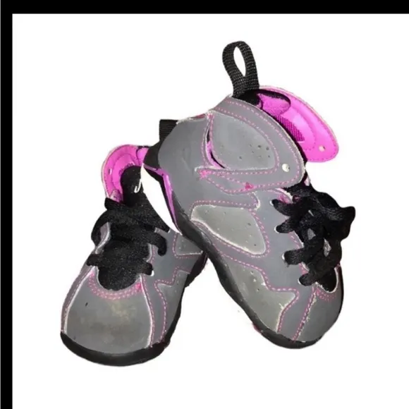 Air Jordan 7 Retro Shoes Gray-Fuchsia Flash Style 705417-01