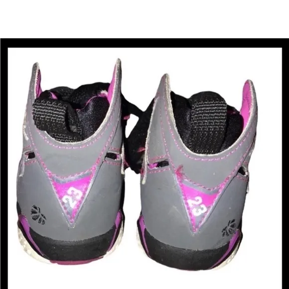 Air Jordan 7 Retro Shoes Gray-Fuchsia Flash Style 705417-01
