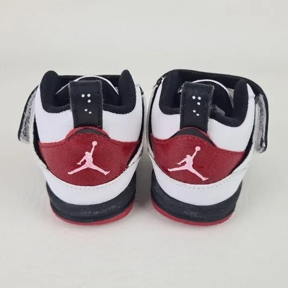 Air Jordan Flight 45 Toddler Shoes White Red Leather Size 3 C