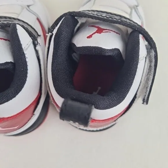 Air Jordan Flight 45 Toddler Shoes White Red Leather Size 3 C