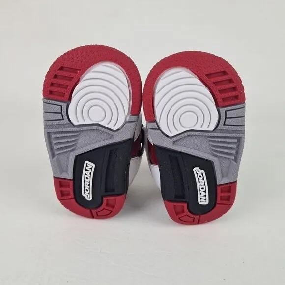 Air Jordan Flight 45 Toddler Shoes White Red Leather Size 3 C