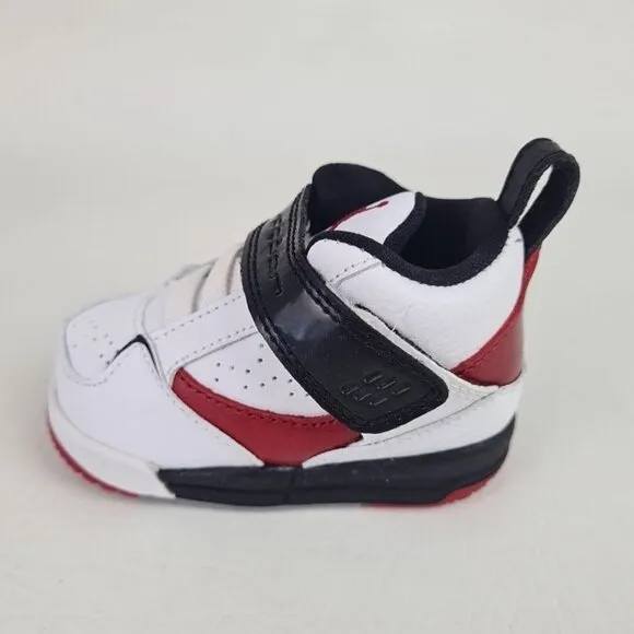 Air Jordan Flight 45 Toddler Shoes White Red Leather Size 3 C