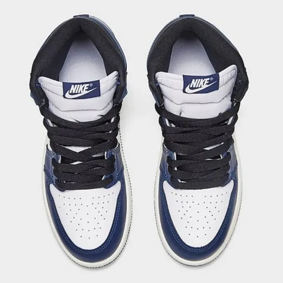Air Jordan Retro 1 High - Little Kids   OG Shoes -  Midnight Navy/Black/White