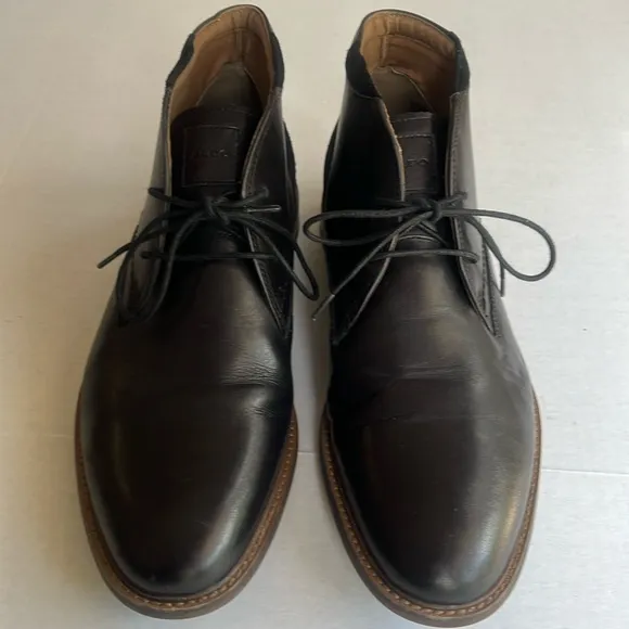 ALDO Black Suede and Leather LaceUp Boots