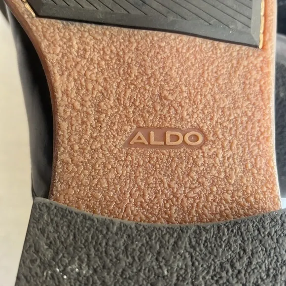 ALDO Black Suede and Leather LaceUp Boots